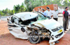 Udupi : 1 killed in car-tanker collision near  Kaup